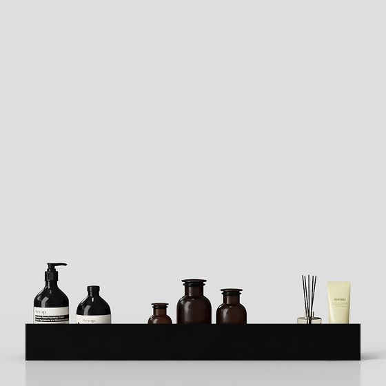 Elegant Low-Poly Bottle Product Series 3D model