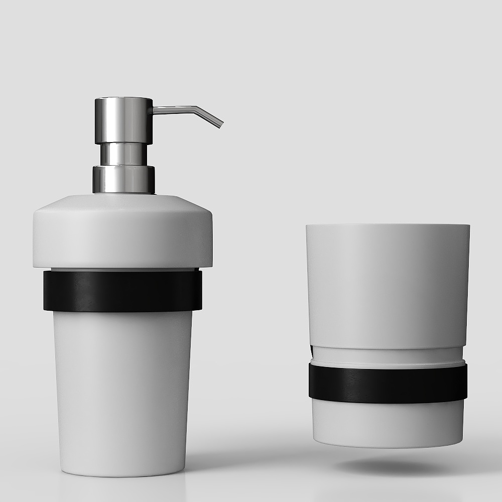 Modern Minimalist Bathroom Accessories 3D Model