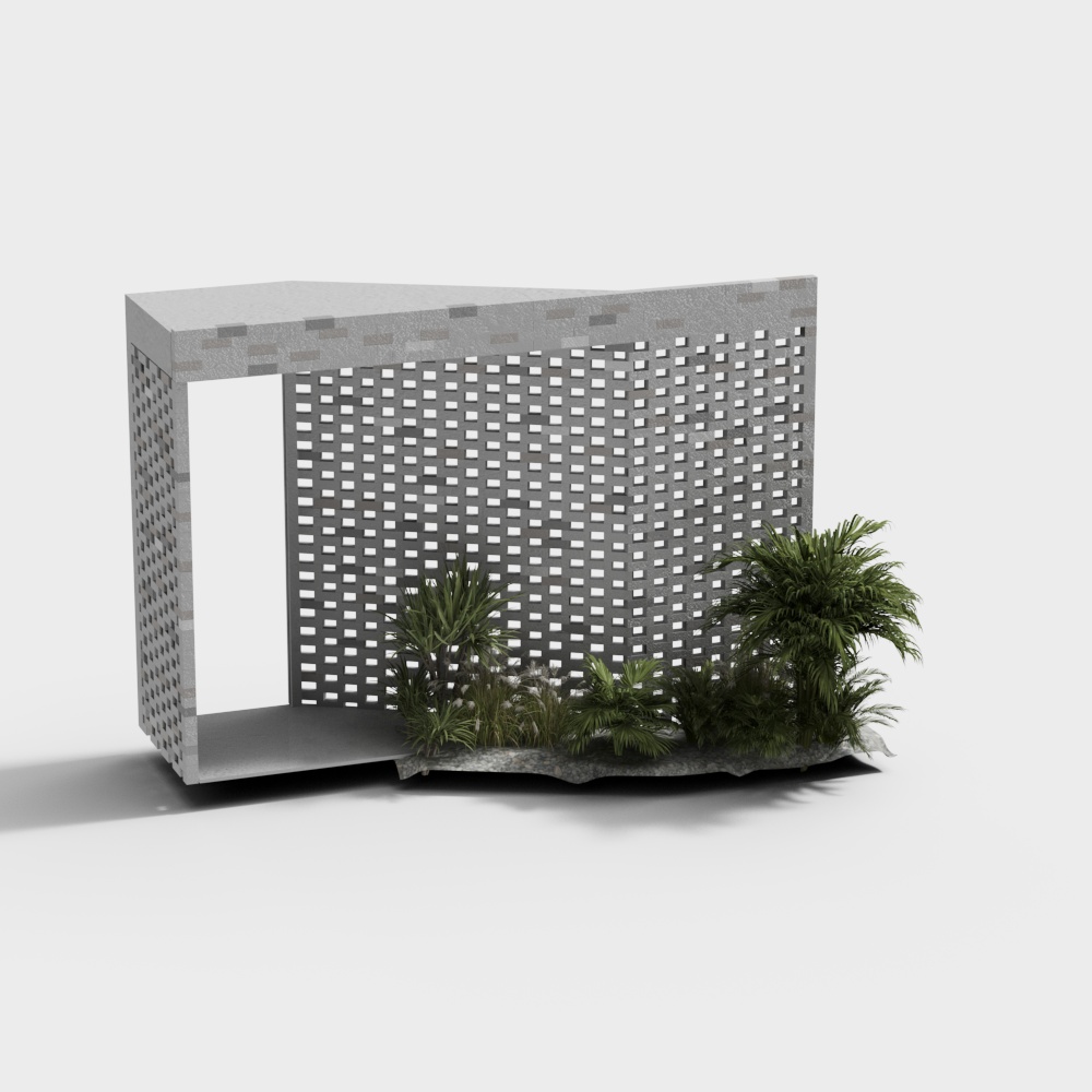 Urban Green Wall 3D model for Modern Design