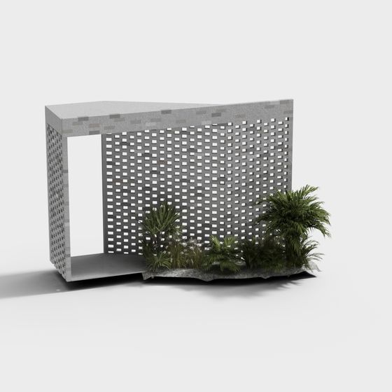 Urban Green Wall 3D model for Modern Design