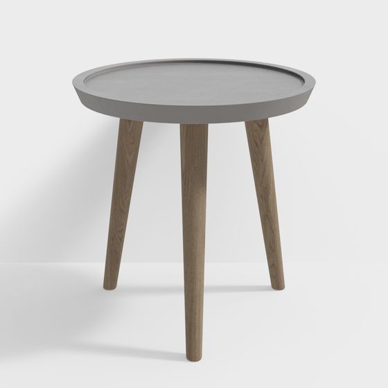 Concrete Side Table 3D model