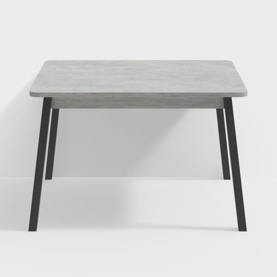 Concrete Style Dining Table 3D model