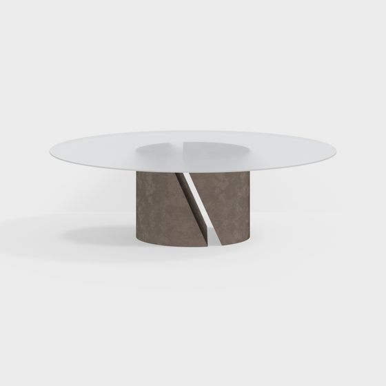 Chic Round Table 3D model for Contemporary Spaces