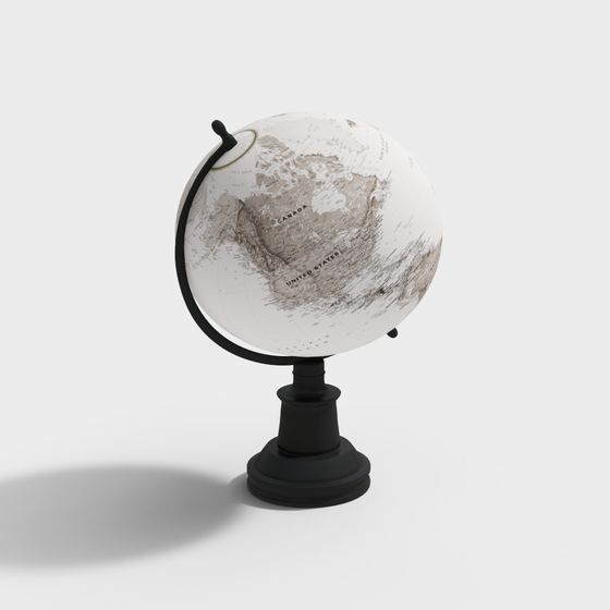 Retro Globe 3D Model for Unique Design