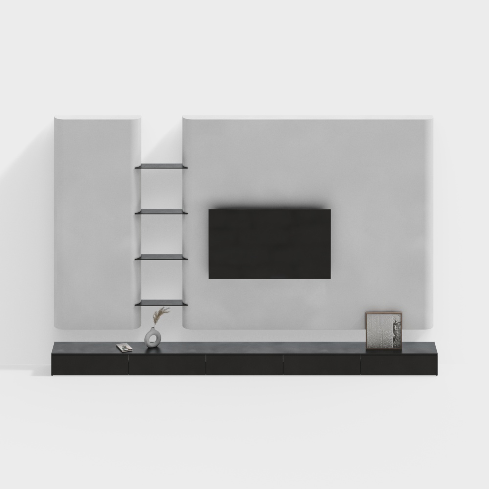 pared de televisión