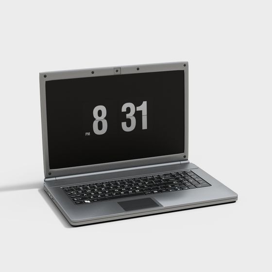 Low Poly Laptop 3D Model with Realistic Details