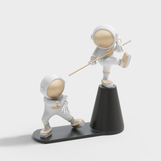 Astro Explorers 3D Model - Low-Poly Astronauts