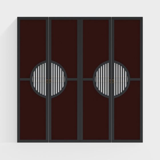 Elegant Low-Poly Door 3D Model for Modern Interiors