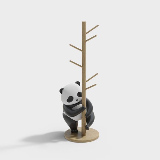 Panda Embrace 3D model