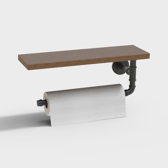 Industrial Style Tissue Holder 3D model