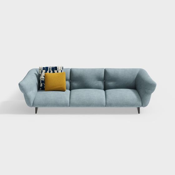 Unique Low-Polygon Sofa 3D model for Modern Interiors