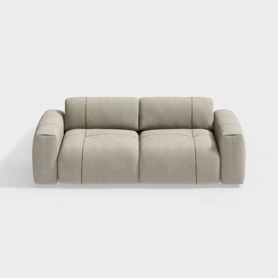 Elegant Low-Polygon 3D Sofa Model