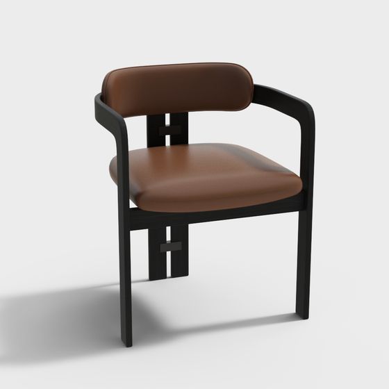 Contemporary Low-Polygon Chair 3D model for Versatile Use
