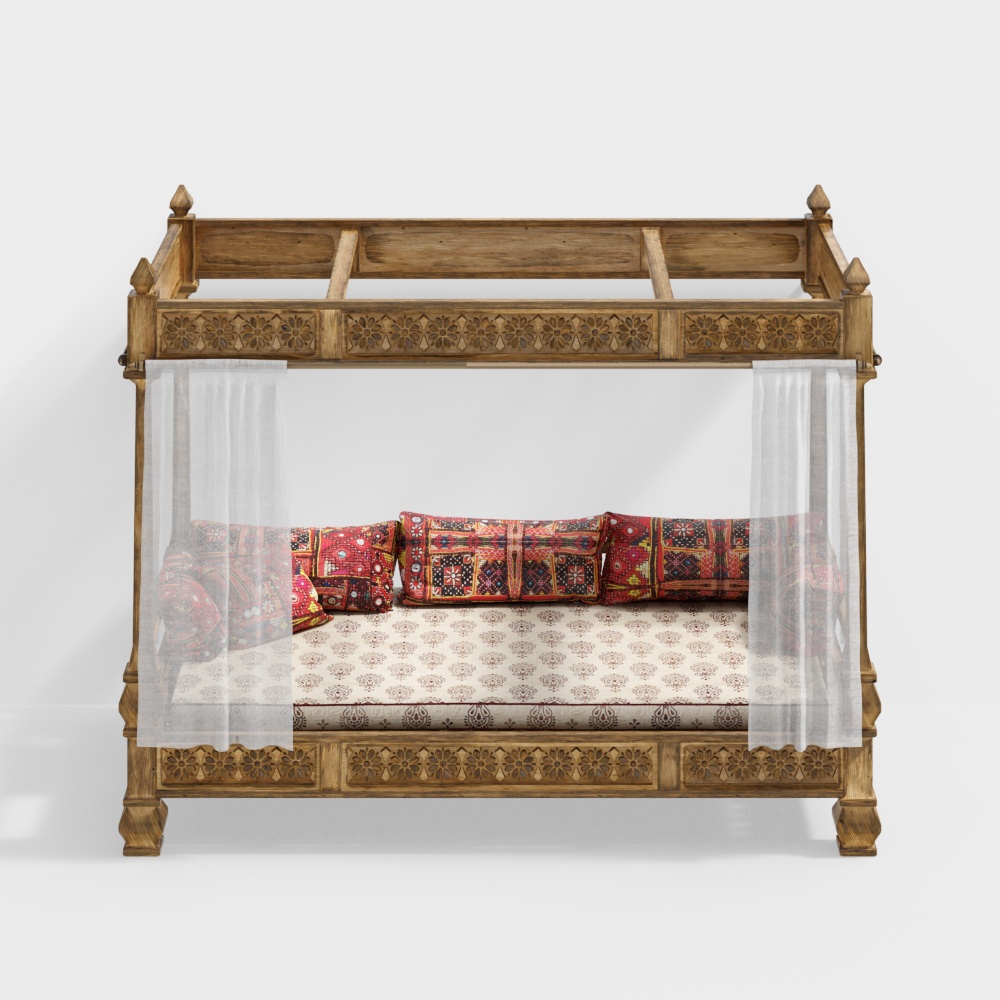 Indian double bed
