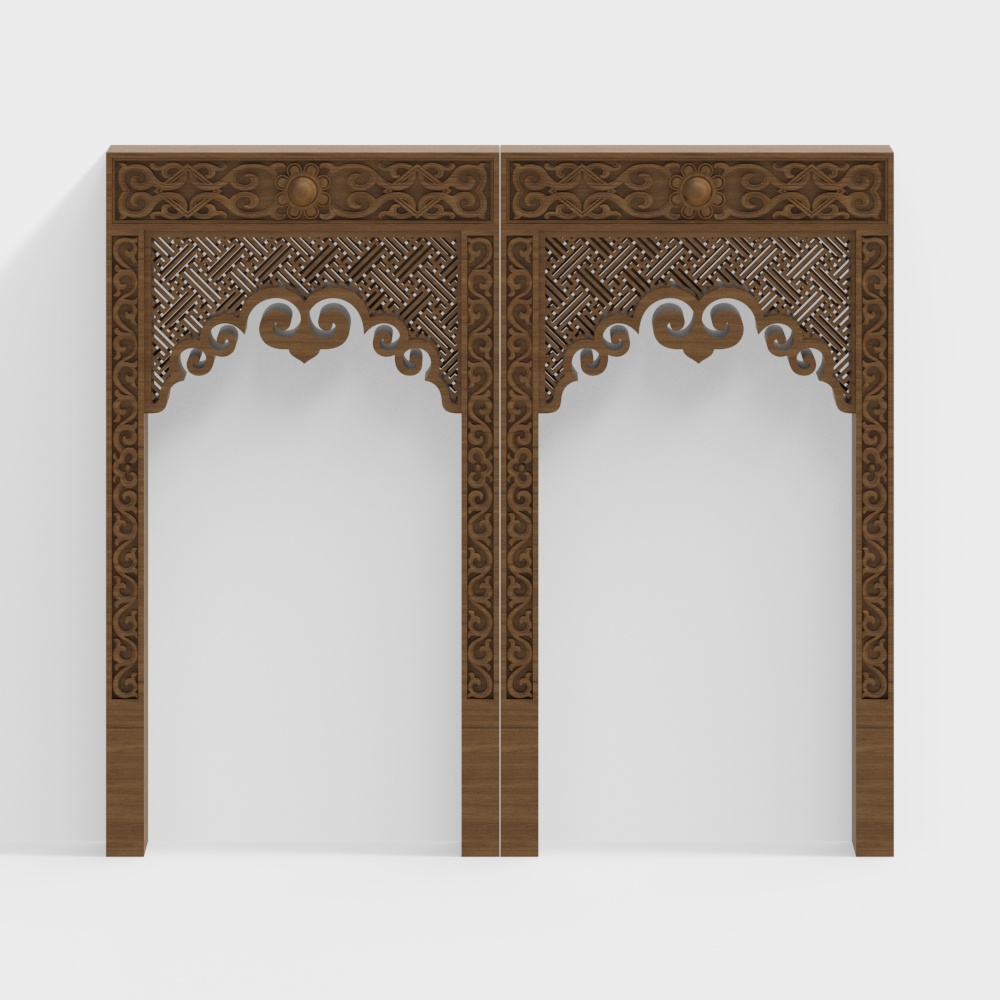 National style carved partition