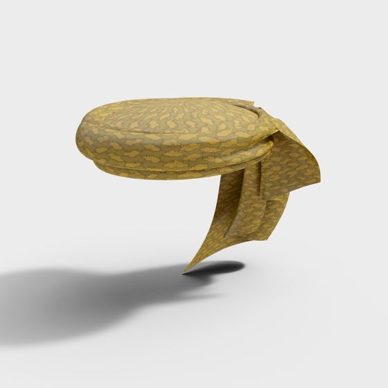 Leopard Print Round Stool 3D model