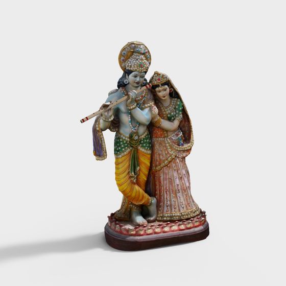 Radha-Krishna 3D model for Cultural Projects