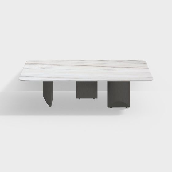 Elegant Marble Dining Table 3D model