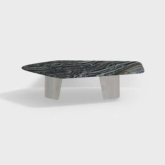 Flowing Stone Table 3D model for Creative Projects
