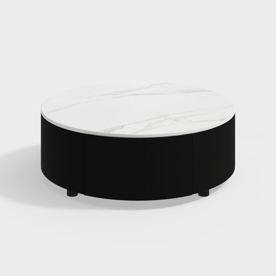 Stylish Low-Poly Round Table 3D model