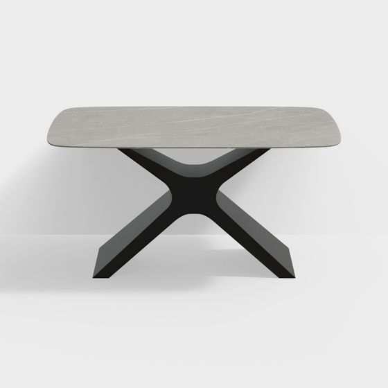 Stylish X-Leg Table 3D model for Modern Spaces