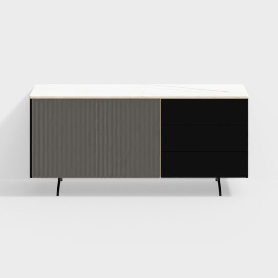 Urban Style Storage Cabinet 3D model for Modern Interiors