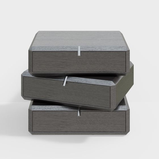 Stylish Stackable Drawer Cabinet 3D model