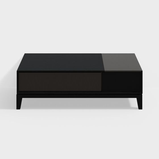 Urban Black-Gold Coffee Table 3D model
