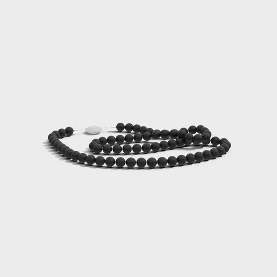 Elegant Black Pearl Necklace 3D model