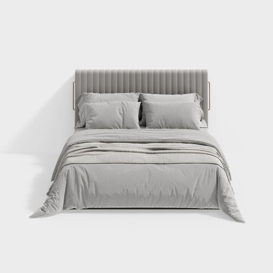 Elegant Modern Bed 3D model for Creative Projects