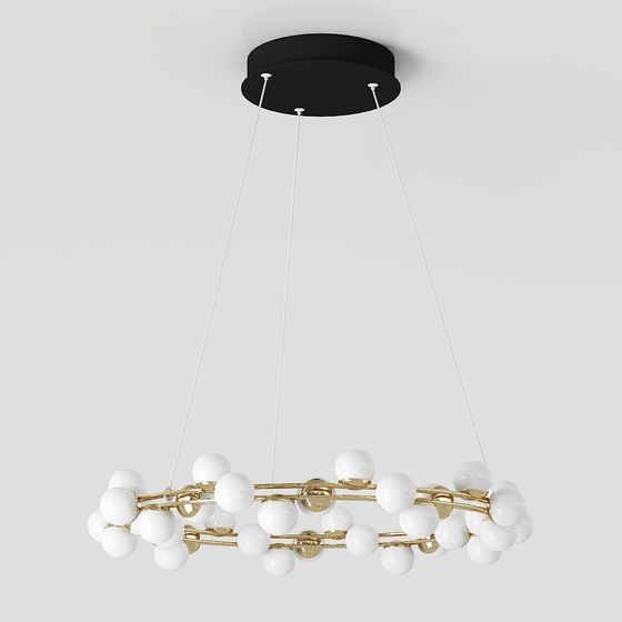 Elegant Low-Poly Chandelier 3D model