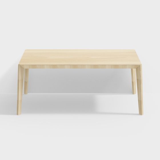 Elegant Wooden Dining Table 3D model for Modern Spaces