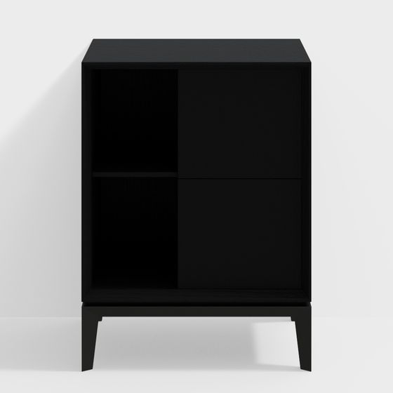 Stylish Urban Corner Bookshelf 3D model