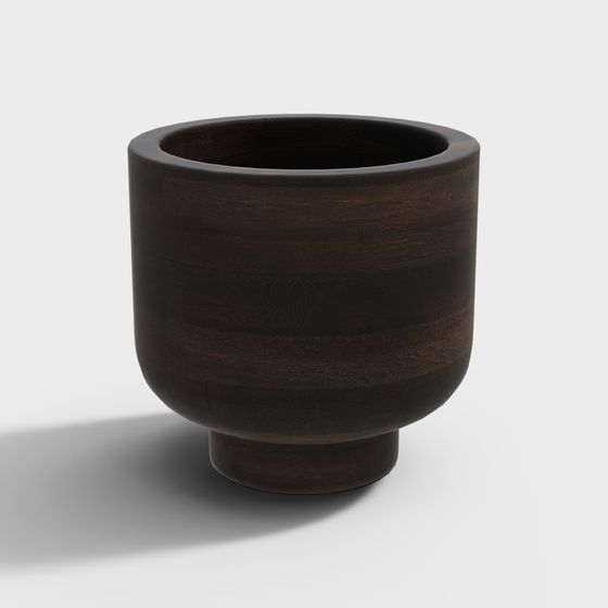Minimalist Wooden Mug 3D model