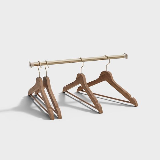 Elegant Minimalist Clothes Hanger 3D model