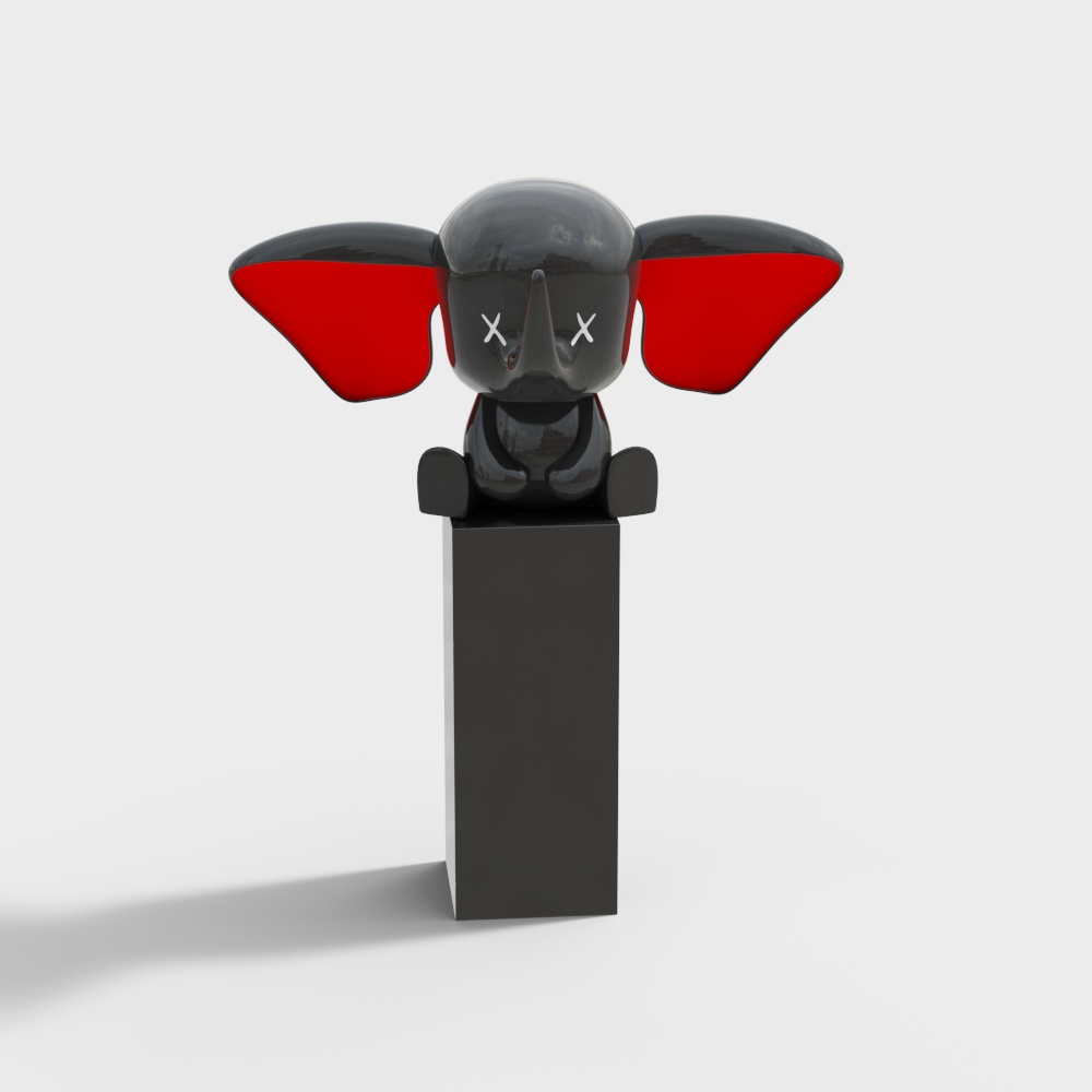 Cool Elephant Low-Polygon 3D Model