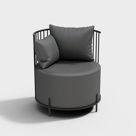Urban Retreat Rounded Sofa 3D model for Contemporary Spaces