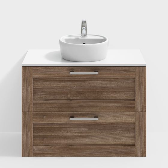 Modern Minimalist Bathroom Cabinet 3D model