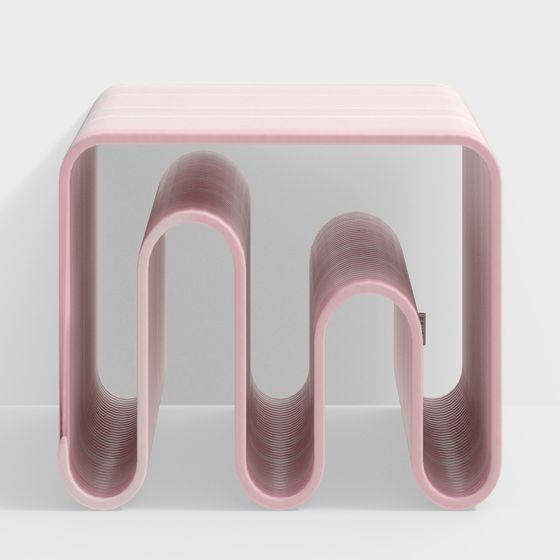Streamlined Side Table 3D model for Modern Interiors