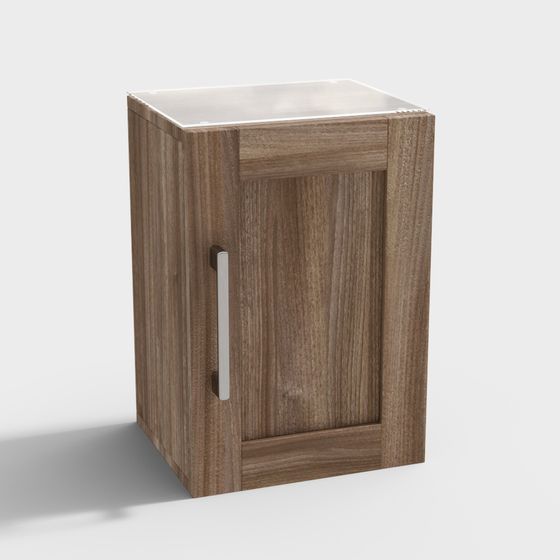 Minimalist 3D Cabinet Door Model for Modern Interiors