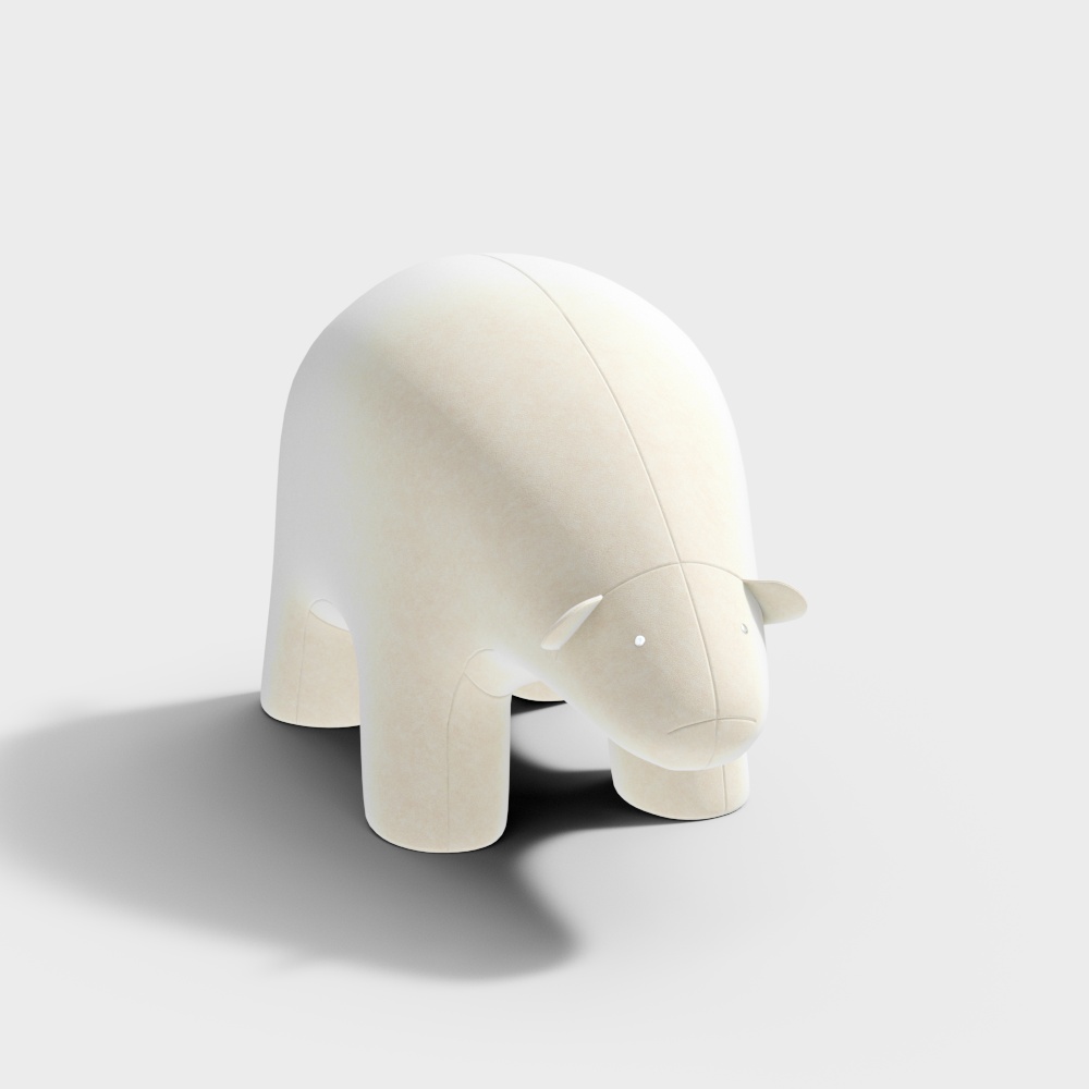 Low Poly Arctic Bear 3D Model