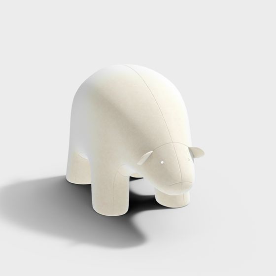 Low Poly Arctic Bear 3D Model