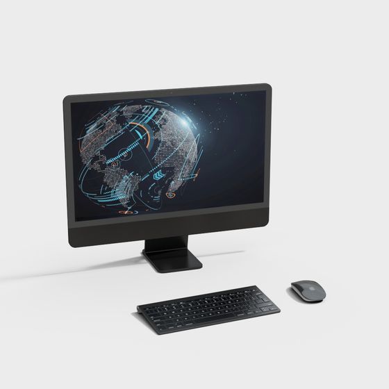 Futuristic Office Desk 3D model