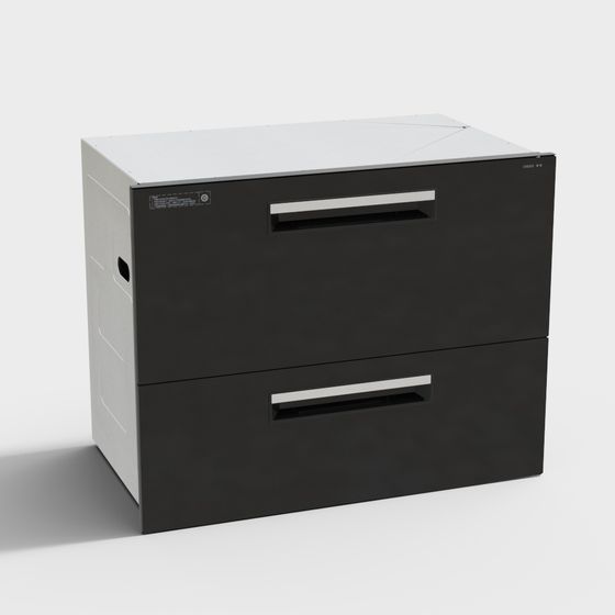 Minimalist Functional File Cabinet 3D model