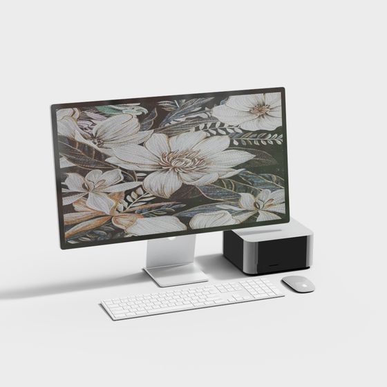 Retro Floral Display 3D model