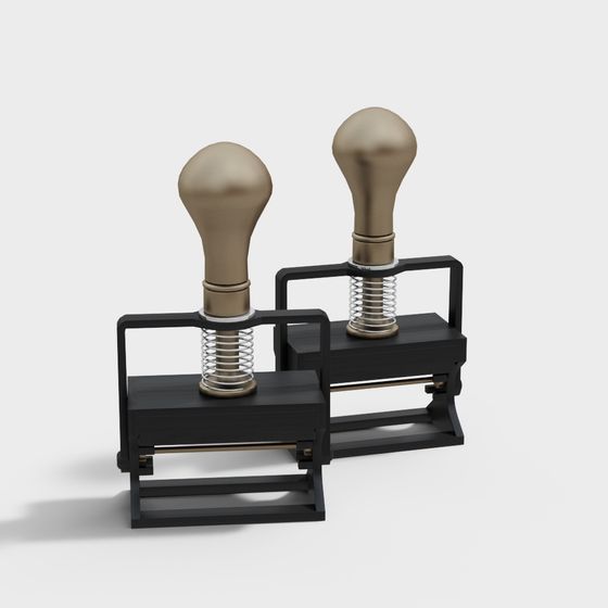 Spring Bulb Clip 3D Model with Unique Low-Poly Design