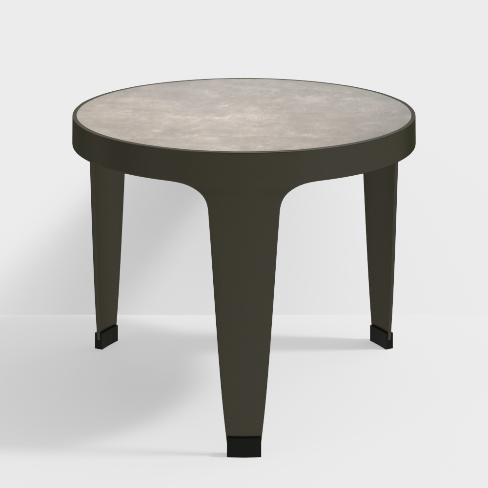 Elegant Low-Polygon Round Table 3D Model