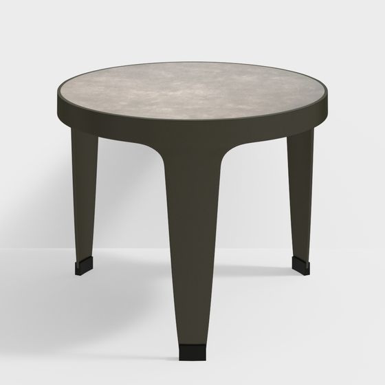 Elegant Low-Polygon Round Table 3D Model