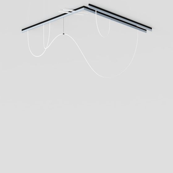 Suspended Lines 3D model - Minimalist Design