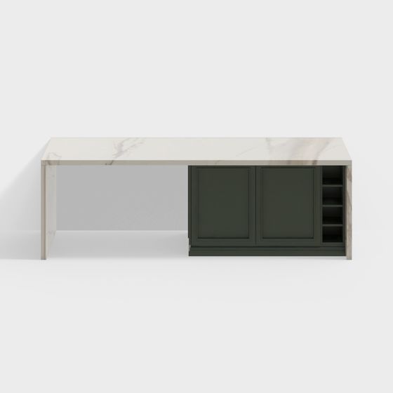 Elegant Marble Desk 3D model for Modern Spaces